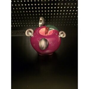 Vintage Apple Tablespoon Holder With Stainless Steel Spoons